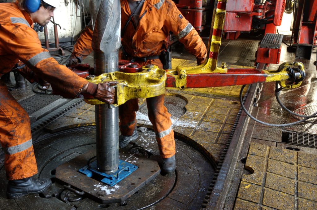 Oil Drilling Bit On Platform